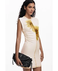 Desigual Women's Short sunflower lyocell dress