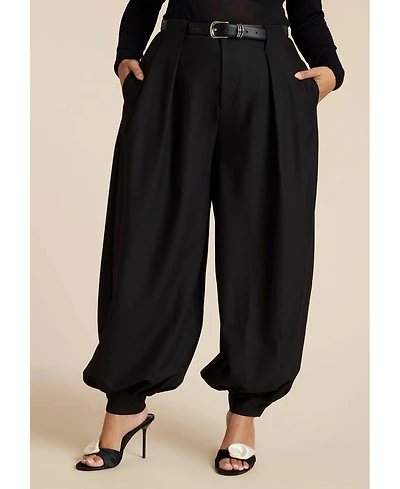 Eloquii Women's Balloon Trouser With Pleats