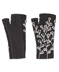 Feelgoodz Women s Artisan Crafted Fleece Lined Color Block Fingerless Gloves