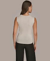 Donna Karan New York Women's Sleeveless Square Neck Sweater