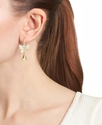 Macy's Cubic Zirconia Butterfly Drop Earrings (0.93 ct. t.w.) Sterling Silver (also 14K Gold Over Silver)