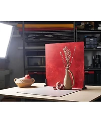 V-flat World 24x24" Duo-Board Double-Sided Background, Cobalt Blueberry/Cranberry Crimson