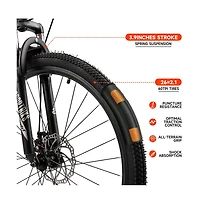Artudatech 26" wheels 27 speed double disc brake folding mountain bike Mtb for adults