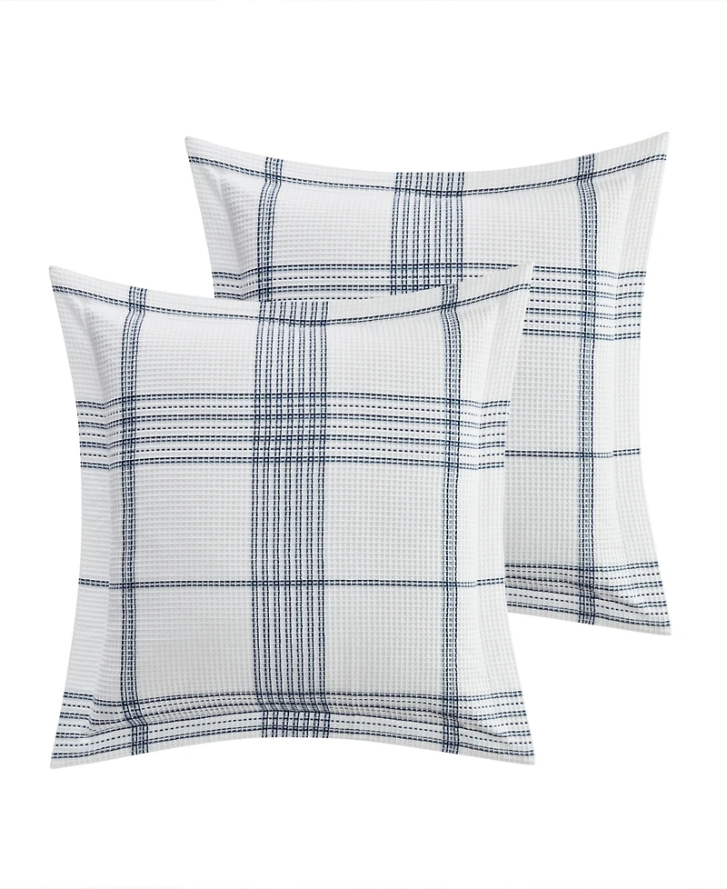 Levtex Home Waffle Plaid 2-Pc. Sham Set, European
