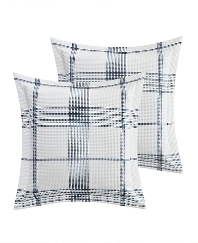 Levtex Home Waffle Plaid 2-Pc. Sham Set, European