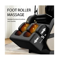Zero Gravity Massage Recliner with Heating, Foot Rollers & Air Compression, Full Body Chair with Bluetooth-Maison Boucle