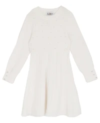 Rare Editions Girls 7-16 Long-Sleeves Pleated Sweater Dress