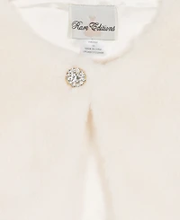 Rare Editions Girls 7-16 Round Neck Rhinestone Cardigan