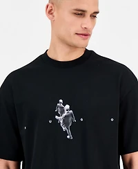 Hugo Boss Men's Dollo Short-Sleeve Logo Graphic Crewneck T-Shirt