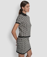 Dkny Jeans Petite Short Sleeves Sweater