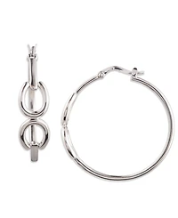 Lauren Ralph Lauren Sterling Silver Horsebit Hoop Earrings