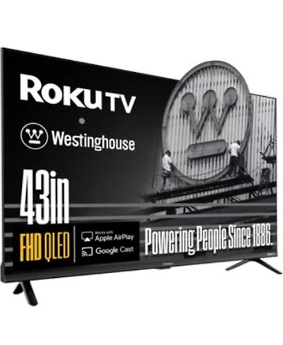 Westinghouse 43 X22 Roku Smart Tv Fhd Qled Dolby Wi Fi Bluetooth Apple Airplay Alexa Google Assistant Flat Screen