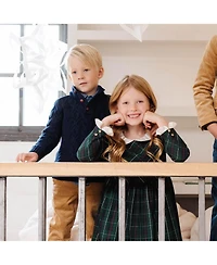 Hope & Henry Boys Organic Mock Neck Cable Sweater with Buttons