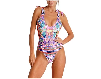 La Moda Clothing Women's Wrap One Piece Swimsuit