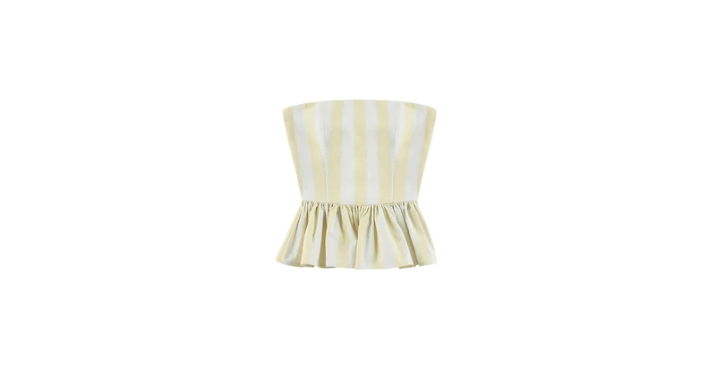 Labeca London Women's Eclipse Striped Cotton Bustier Top