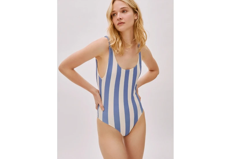 Labeca London Women's Polo Striped Swimsuit