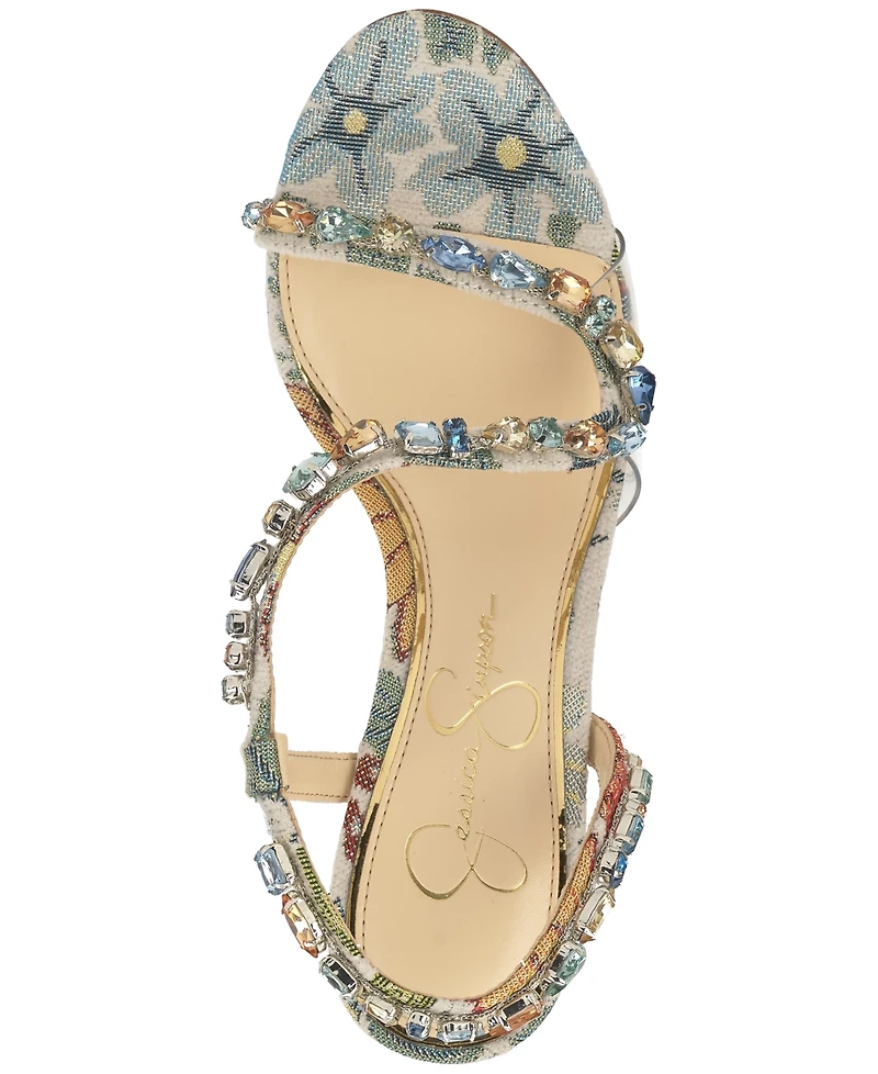 Jessica Simpson Women's Jaycin Barely-There Rhinestone Evening Sandals