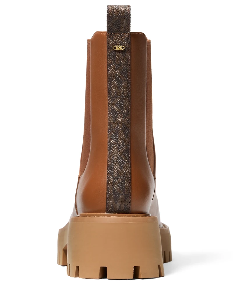 Michael Kors Women's Asher Leather Lug Ankle Booties