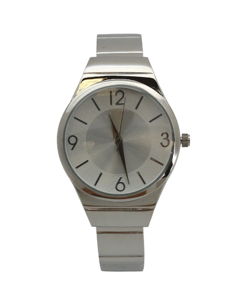 Silver Simply Texture Bangle Watch