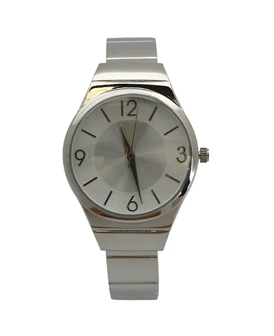 Silver Simply Texture Bangle Watch
