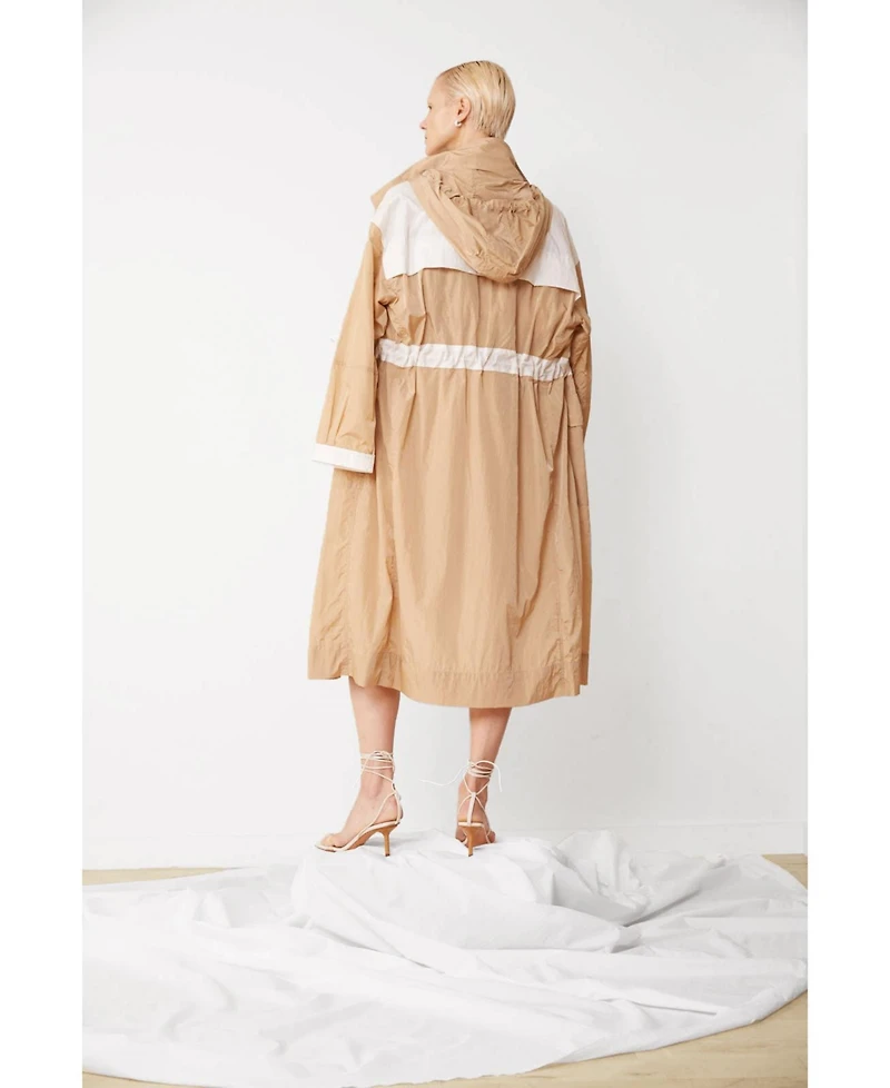 Caalo Women's Parachute Water Resistant Anorak