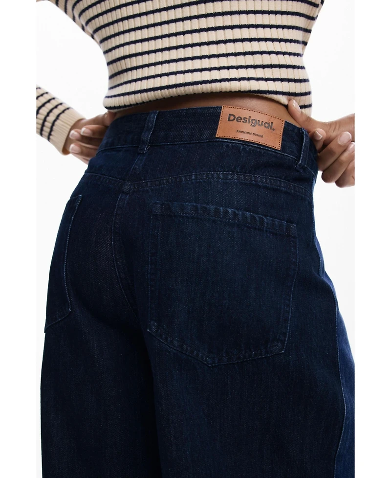 Desigual Women's Wide Leg jeans with panels