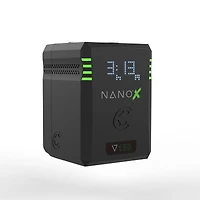 Core Swx Nanox Micro 150 150Wh 14.8V 9900mAh Smart V-Mount Battery, 4-Pack with Gp-X4S Quad Charger