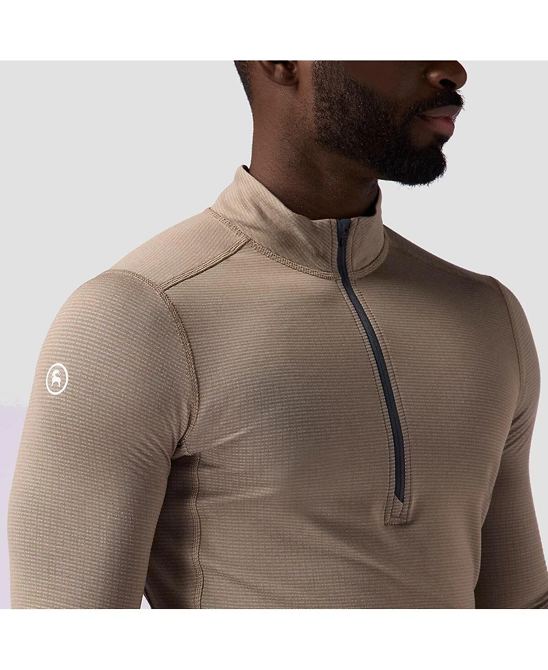 Backcountry Men's Pines Microgrid Ultra-Lt Baselayer 1/4-Zip Top Lightweight Long Underwear Tops