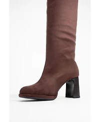 Prologue Shoes Josette Block Heel Knee High Boot (Women)