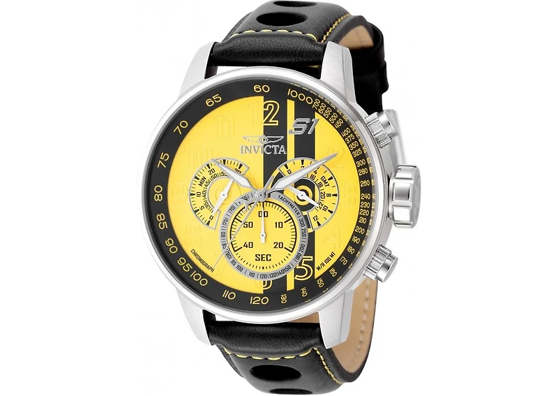 Invicta Men's 48616 S1 Rally Quartz VD54 Yellow, Black Dial Watch