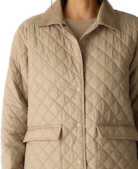 Eileen Fisher Women's Classic Collar Quilted Jacket