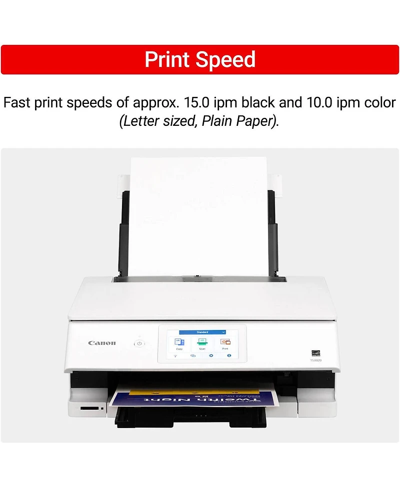 Canon Pixma TS8820 Wireless All-In-One Duplex Color Inkjet Printer