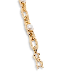 Steve Madden Women's Imitation Pearl Linked Chain Belt