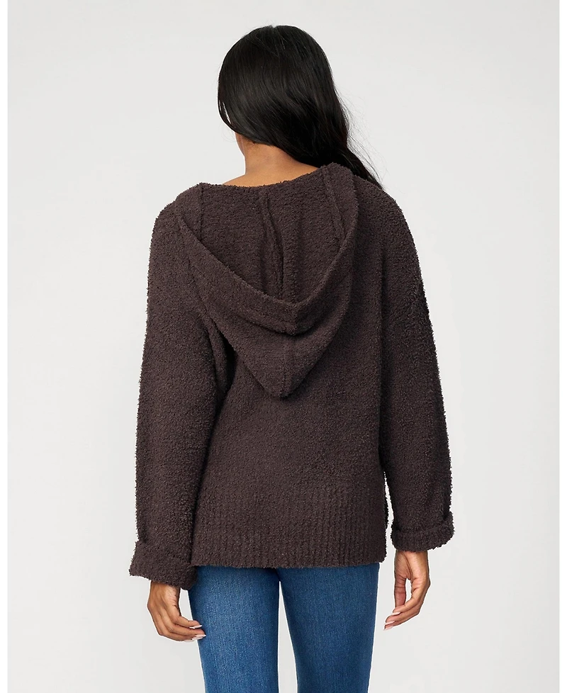 Cable & Gauge Women's Cozy Luxe Lounge Hooded Cardigan