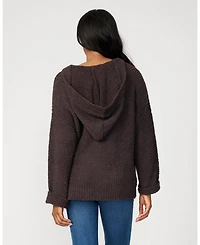 Cable & Gauge Women's Cozy Luxe Lounge Hooded Cardigan