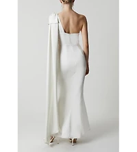 Coast Women's One Shoulder Satin Wedding Dress