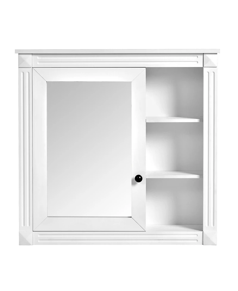Casainc Wall-Mounted Medicine Cabinet with Mirror and Storage Organizer, Bathroom Space Saver
