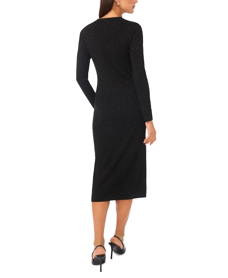 Vince Camuto Women's Ribbed Long Sleeves Midi Dress