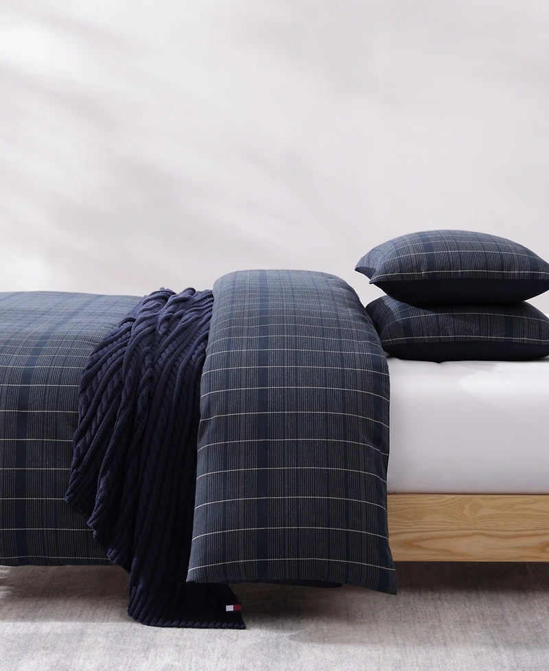Tommy Hilfiger Cold Spring Yarn Dyed Cotton Blend 3-Pc. Duvet Cover Set