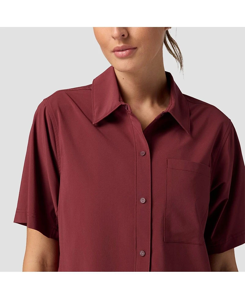 Backcountry Women's Slickrock Short-Sleeve Button-Up Jersey Mountain Bike Jerseys Short Sleeve