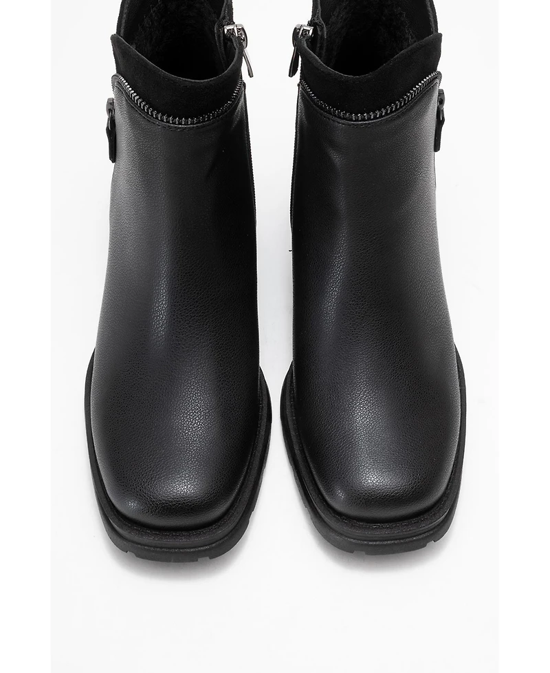 Prologue Shoes Parly Zip Block Heel Boot (Women)