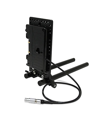 Core Swx 15mm Rail Mount Cheese Plate with 3-Stud Battery Plate and 10" 2-Pin Coil Cable for Red Komodo