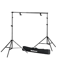 Manfrotto Black Free Standing Background Support System, with Crossbar & Stands