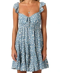 O'Neill Women's Lorelei Primrose Ruffle Sleeves Mini Dress