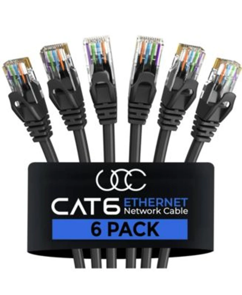 Ultra Clarity Cables CAT6 Ethernet Cable 6-Pack Lan Utp RJ45 Network Patch Internet Cable