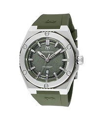 Technomarine Men's Tm-416067 Coral Quartz 3 Hand Olive Green Dial Watch