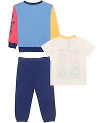 Dr. Seuss Boys Toddler 2T-5T 3-Piece Cat the Hat Printed T-Shirt, Short-Sleeve T-Shirt and Joggers Set