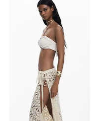 Desigual Women's Crochet wrap skirt mandalas