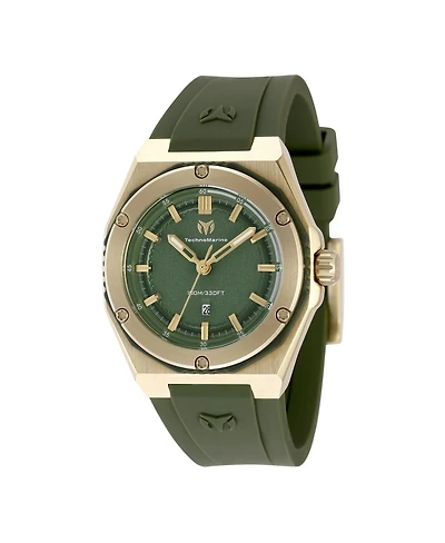 Technomarine Women's Tm-416083 Coral Quartz Olive Green Dial Watch