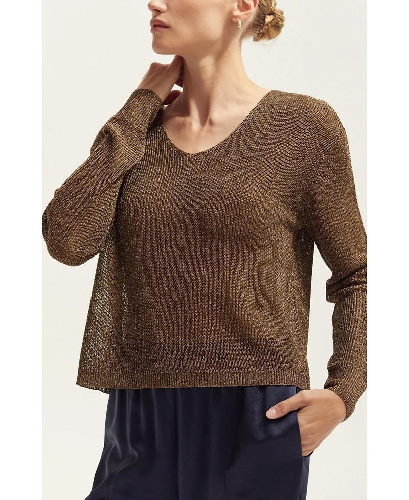 Crescent Women's Jocelene Lurex Sweater Top
